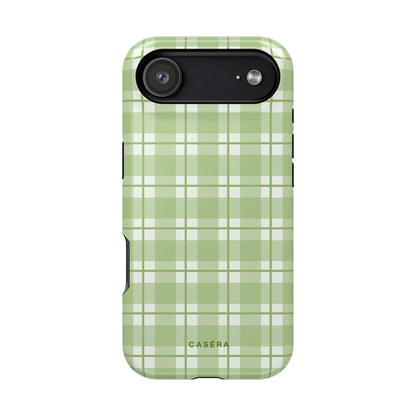 Green Plaid Magnetic Impact-Resistant Phone Case
