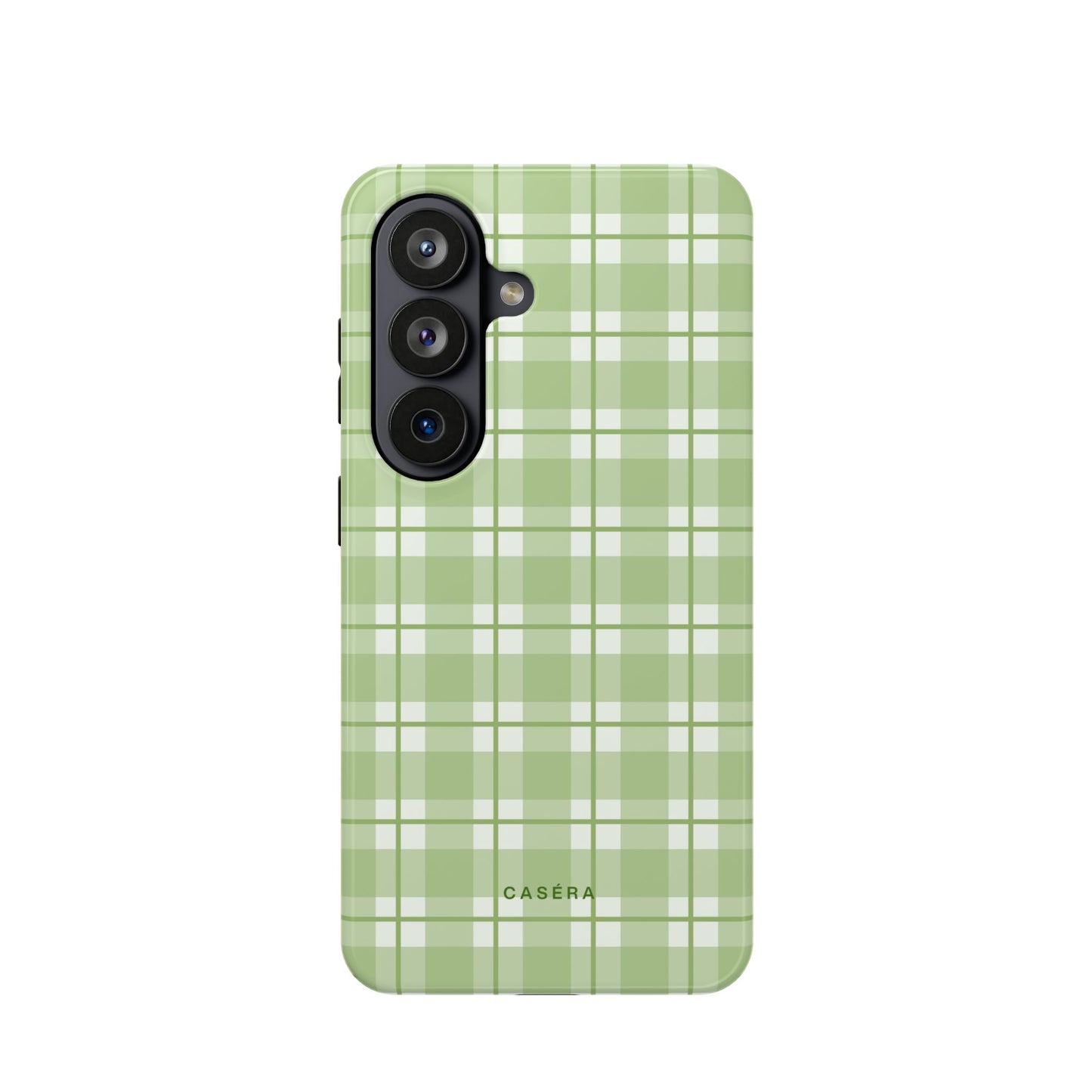 Green Plaid Magnetic Impact-Resistant Phone Case