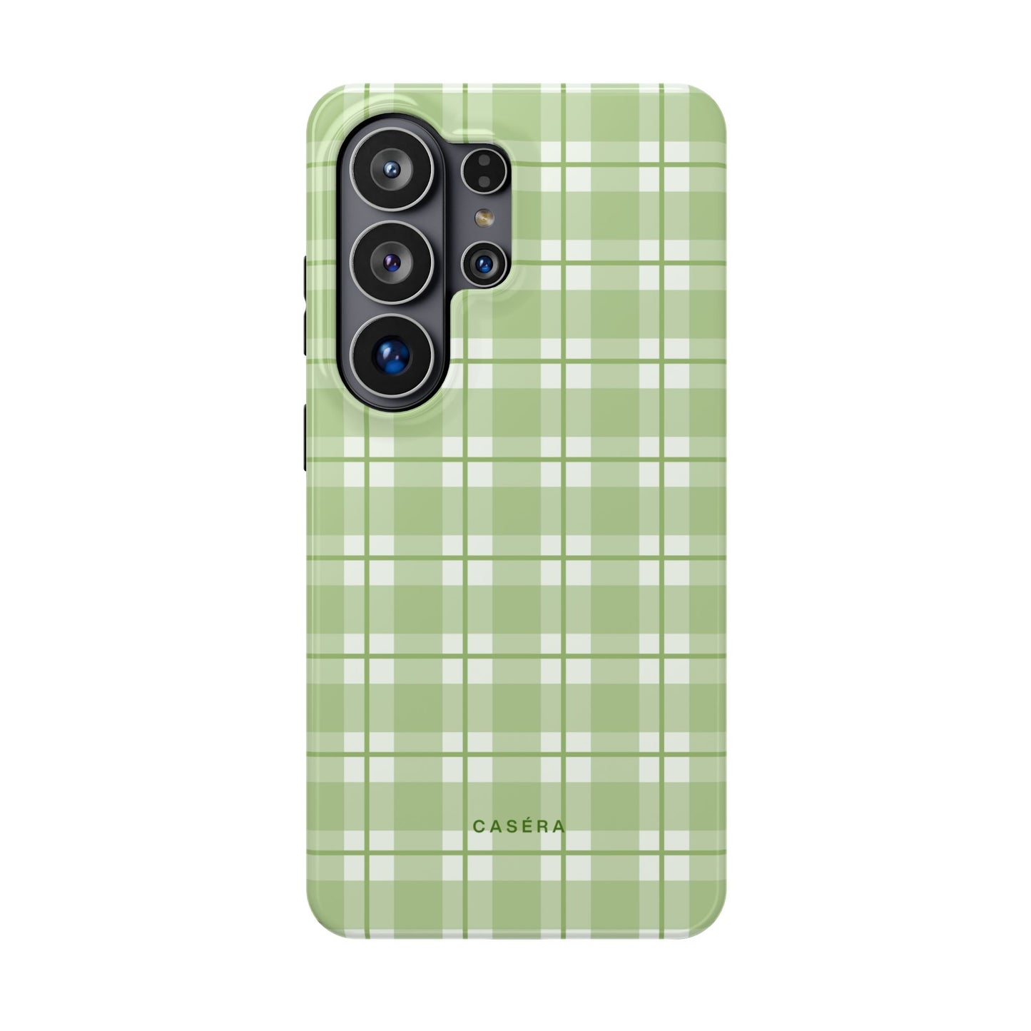 Green Plaid Magnetic Impact-Resistant Phone Case