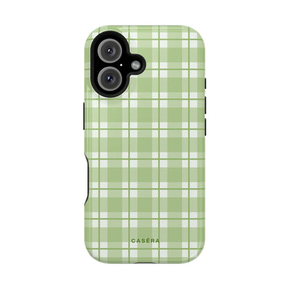 Green Plaid Magnetic Impact-Resistant Phone Case